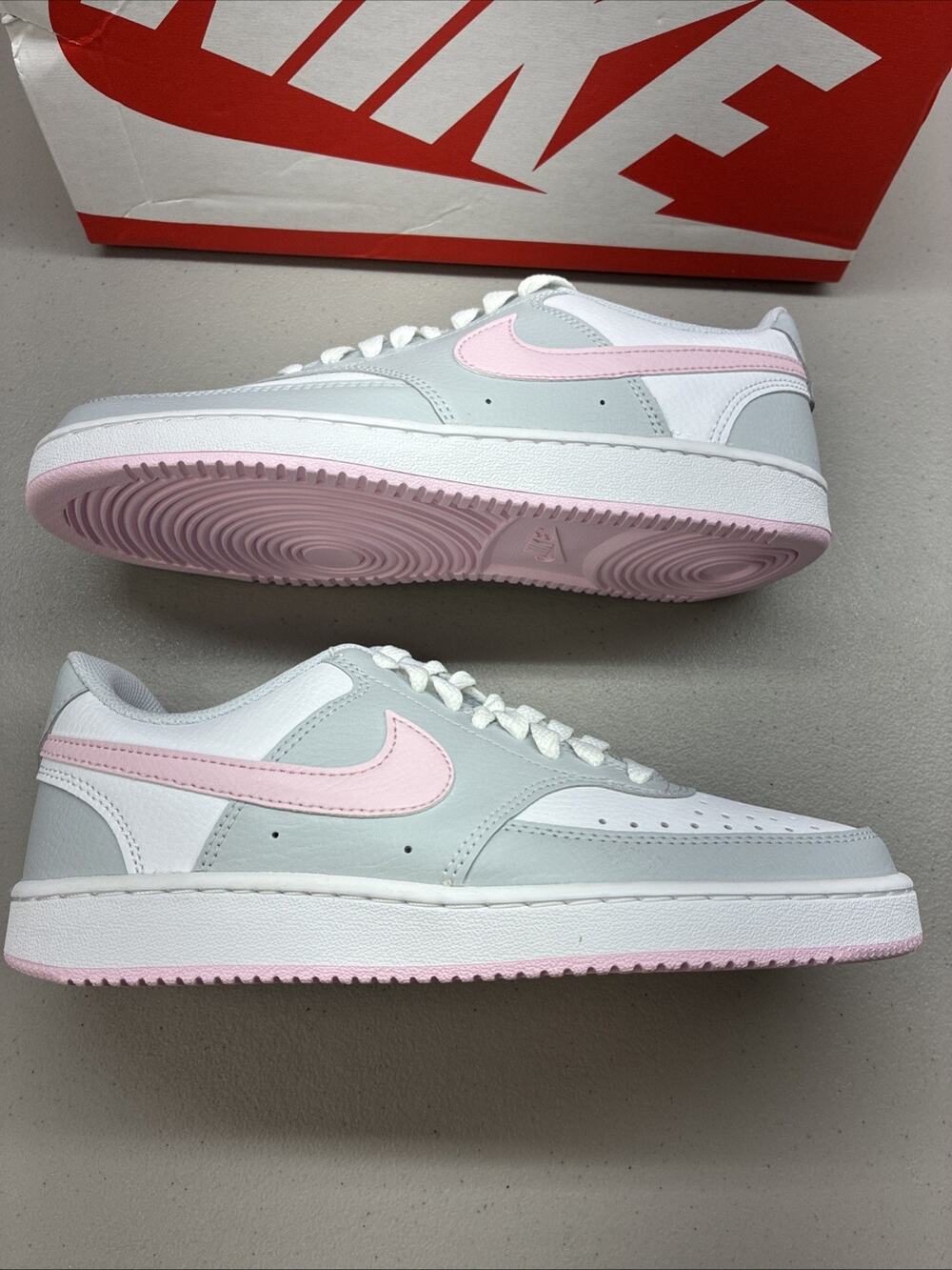 NIKE COURT VISION LOW NEXT NATURE Pure Pink Women Size 7 Casual Shoe IB4009-043